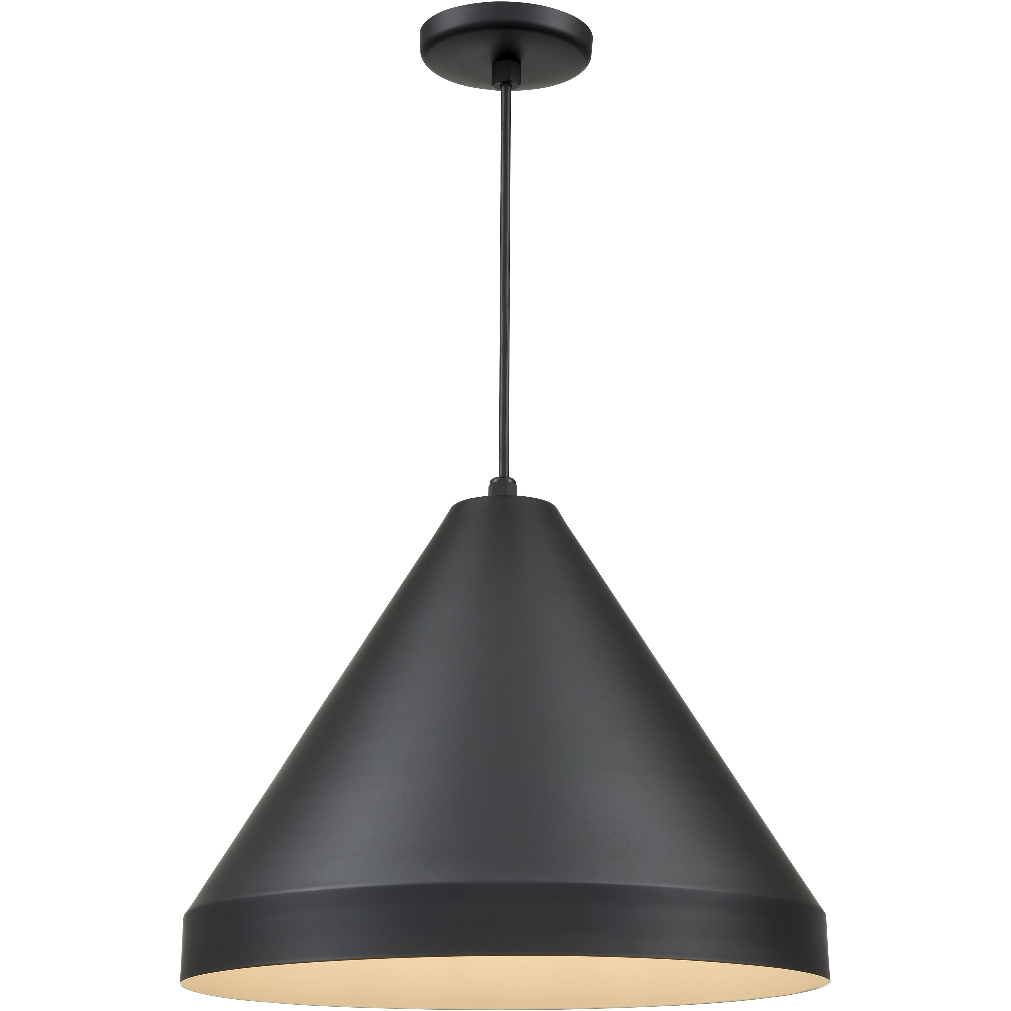 R Series 1 Light 17 inch Satin Black Outdoor Pendant